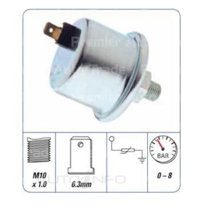 PAT Engine Oil Pressure Switch For PEUGEOT 405 D60 4 Door Wagon 1.9L XU9J2 14 8V