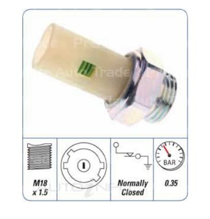 PAT Engine Oil Pressure Switch For VOLVO 440 4 Door Hatchback 2.0L B20F (F3R)
