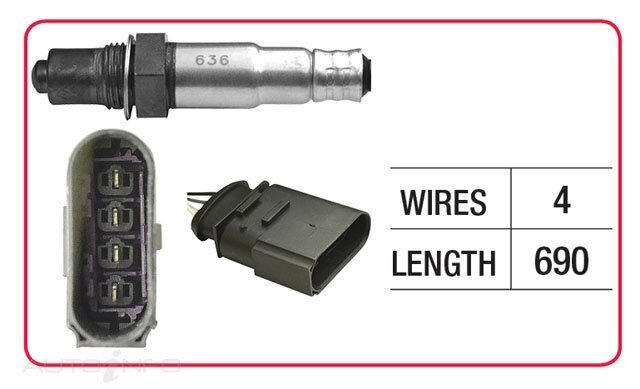 Goss Oxygen Sensor Post-Catalytic For Audi TT 8N 1.8L APP 2D Coupe