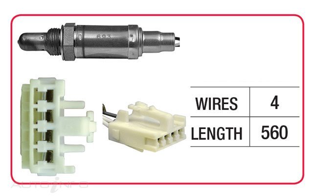 Goss Oxygen Sensor Post-Catalytic For Toyota Rav4 ACA22R, ACA23R, ACA31R 2.4L