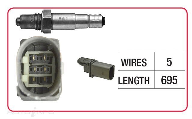 Goss Oxygen Sensor Pre-Catalytic For Fiat Grand Punto Dynamic 1.2L 199A3