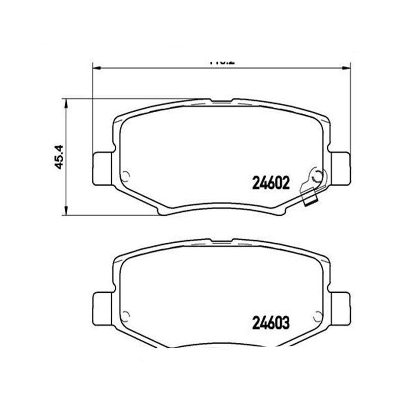 Brembo Rear Brake For Dodge Nitro 2.8Crd 3.7L V6 4.0L  4Wd Models P1