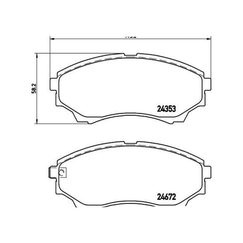Brembo Front Brake Pad For Ford Ranger Xl Pk Sbe1 2.5L Diesel Rwd 07-11