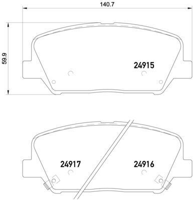 Brembo Front Brake Pad Set - P30065