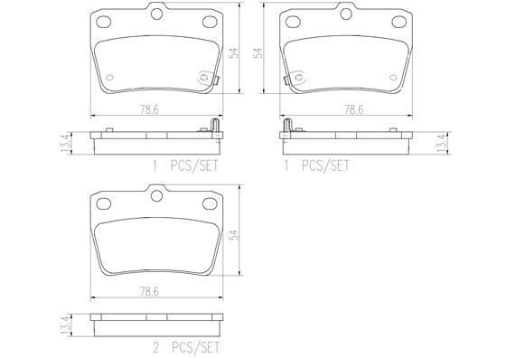Brembo Rear Brake Pad Set - P99021