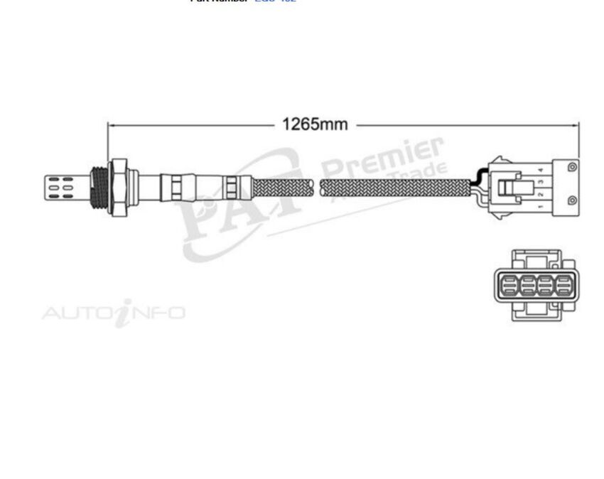 PAT Oxygen Sensor Pre-Cat For Saab 900 2.0L/ 9000 2.3L, Volvo 940 2.3L