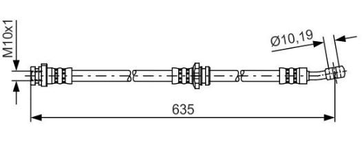 PBR Brake Hose For Nissan Dualis J10, NJ10, JJ10E 1.6L,2.0L 1997cc,1598cc