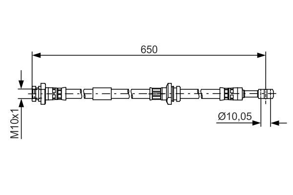 PBR Brake Hose For Nissan Primera Estate WP12 2.0L QR20DE Petrol  - H1362