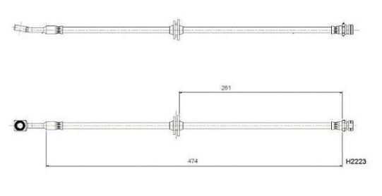 PBR Hydraulic Hose - Rear For Holden Nova SL LE LF 1.4L 4AFE I4 16V DOHC
