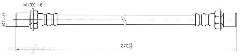 PBR Hydraulic Hose - Front For Daihatsu Handivan 0.6L,0.5L AD 12 4V SOHC