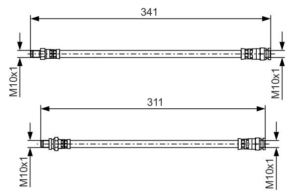 PBR Brake Hose For Smart Fortwo 451 1.0L M 132.930 Petrol  - H1411