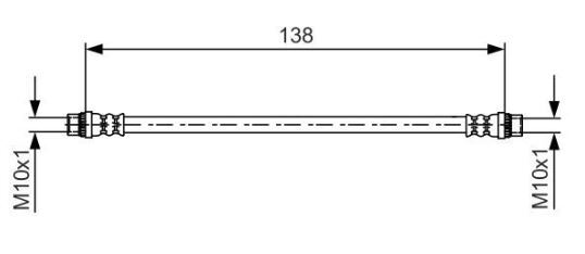 PBR Brake Hose For Renault Mégane KZ0/1,BZ0/1 KZ1G, KZ29, KZ14 1197cc Wagon