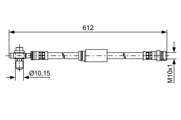 PBR Brake Hose For VW JETTA IV 162, 163, AV3, AV2 2.0L  - H1515