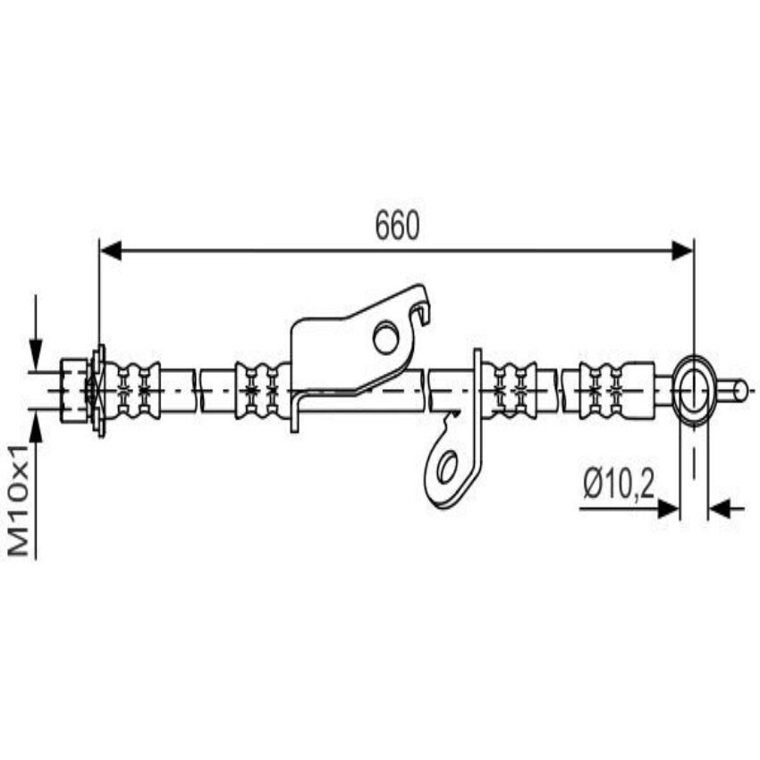 PBR Hydraulic Brake Hose Rear For Daihatsu Charade CXT SG TS 1.0L/1.3L CB HCE
