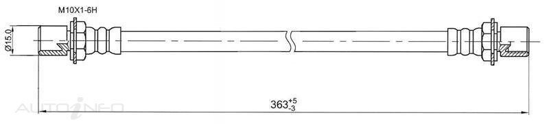 PBR Hydraulic Hose - Front For Toyota Celica RA65R 2.4L 22REC l4 8V SOHC