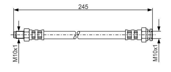 PBR Hydraulic Hose - Front For Mitsubishi Triton GLX MK 3.0L 6G72 V6 24V SOHC