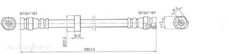PBR Hydraulic Hose - Rear For Ford Laser KF KH 1.8L BPME I4 16V SOHC