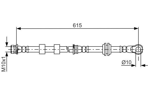 PBR Brake Hose For Mitsubishi ASX GA_W_, XA, XB, XC 2.0L 4B11  - H1726