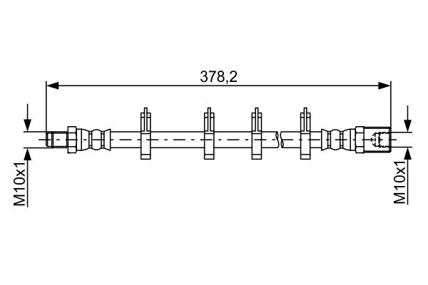 PBR Brake Hose For Iveco Daily IV 70C17, 70C17P 3.0L Diesel  - H1731