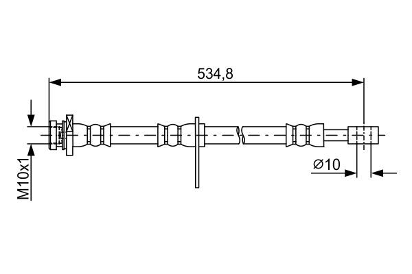 PBR Brake Hose For Suzuki Grand Vitara JT, TE, TD 2.4L J24B Petrol  - H1735