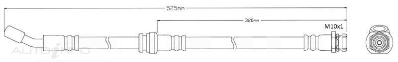PBR Hydraulic Hose - Front For Isuzu Rodeo TFR 2.3L,2.6L 4ZD1 I4 8V SOHC