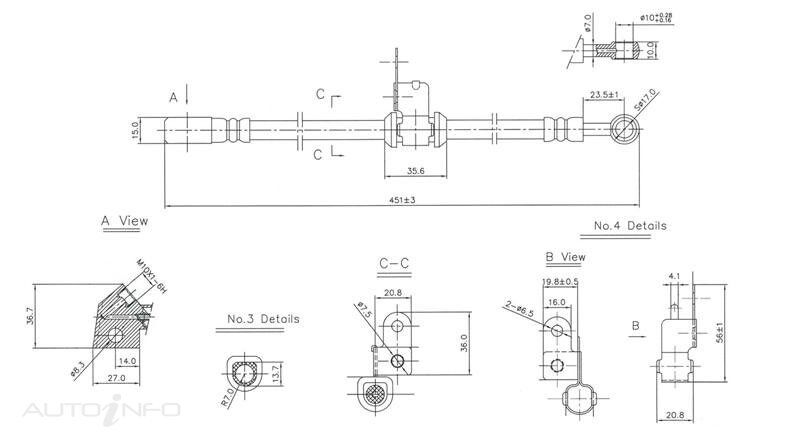 PBR Brake Hose -  H1782