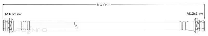 PBR Hydraulic Hose - Rear For Holden Scurry YB 1.0L F10A I4 8V SOHC