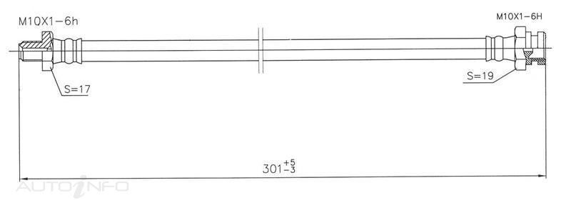 PBR Hydraulic Hose - Rear For Nissan Urvan E24 2.7L,2.4L Z24 I4 8V SOHC