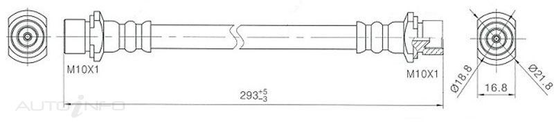 PBR Hydraulic Hose - Front For Toyota Land Cruiser Prado VZJ95R 3.4L 2.7L 