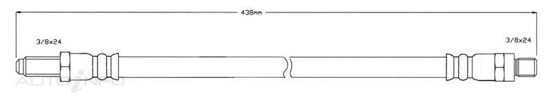PBR Hydraulic Hose - Rear For Rover 75 2.5L,2.0L 25K V6 24V DOHC
