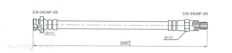 PBR Hydraulic Hose - Front For Chrysler Valiant Safari 3.7L 225 I6 12V OHV
