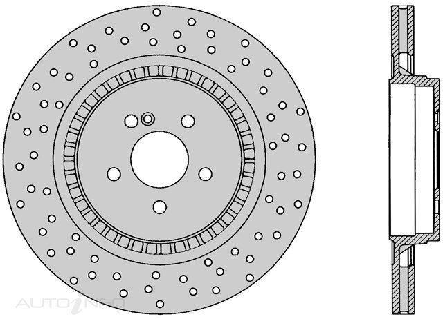 1x Protex Rear Ultra Perf Rotor For MERCEDES BENZ CL63 AMG C216 10/06 - 12/13