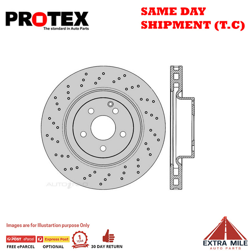 1x Protex Front Ultra Perf Rotor ForMERCEDES BENZ CL500 C216 5.5l V8 32v 07 - 10