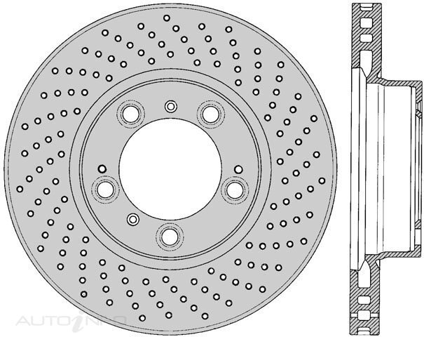 1x Protex Front Ultra Perf Rotor For PORSCHE Boxster S Front R/H 8/99 - 12/04