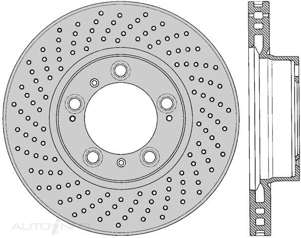 1x Protex Front Ultra Perf Rotor For PORSCHE Boxster S Front L/H 8/99 - 12/04
