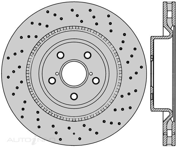 1x Protex Front Ultra Perf Rotor For LEXUS IS F USE20 12/07 on