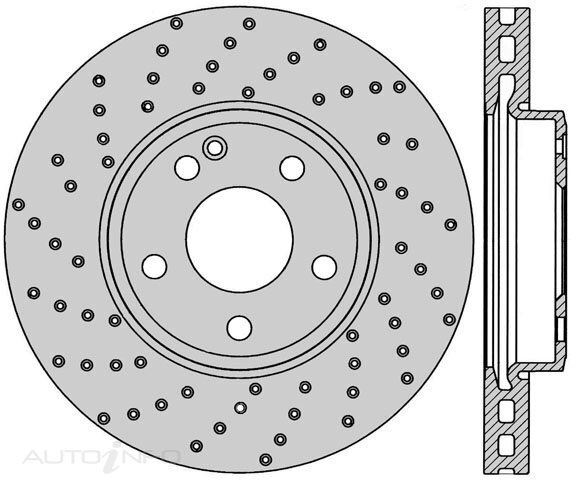 1x Protex Frnt Ultra Perf Rotor For MERCEDES BENZ CLA200 Cdi C117 2.1L FWD 14 on