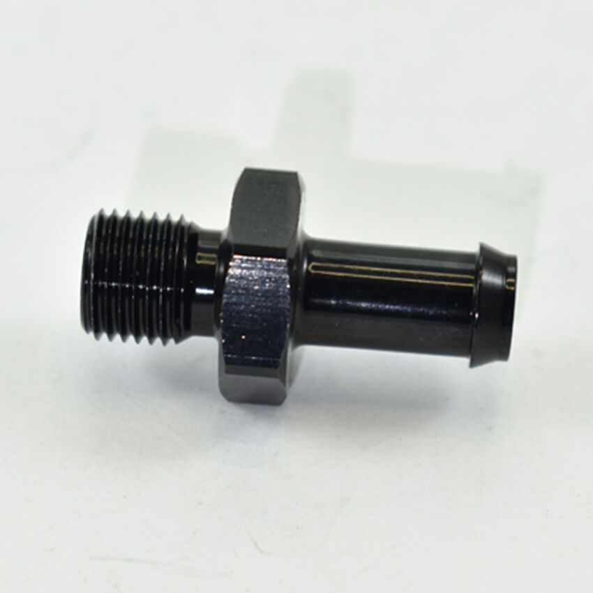 METRIC MALE M10x1.0 TO 5/16 BARB Black