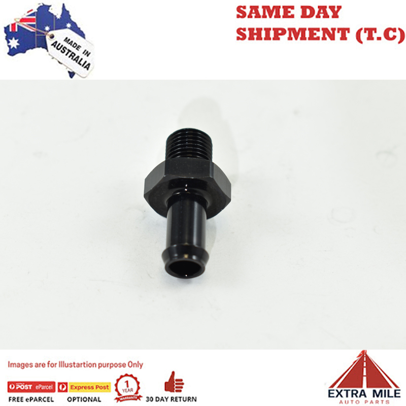 METRIC MALE M10x1.0 TO 5/16 BARB White