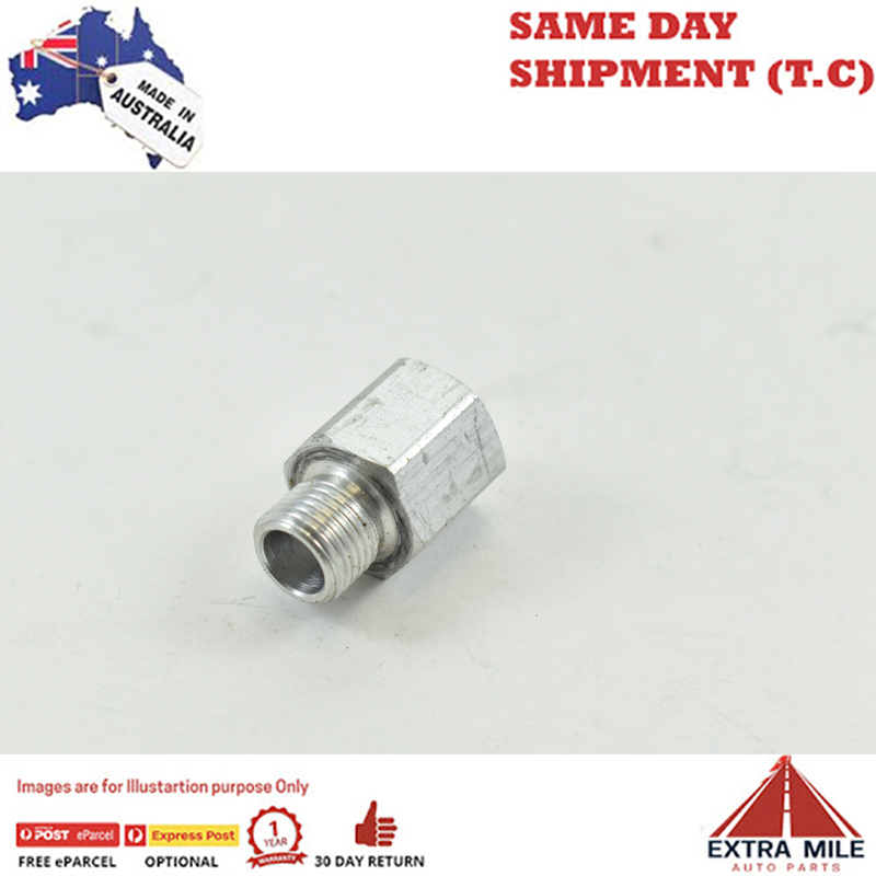 METRIC MALE M10 X 1.0 TO 1/8 NPT FEMALE ADAPTER White