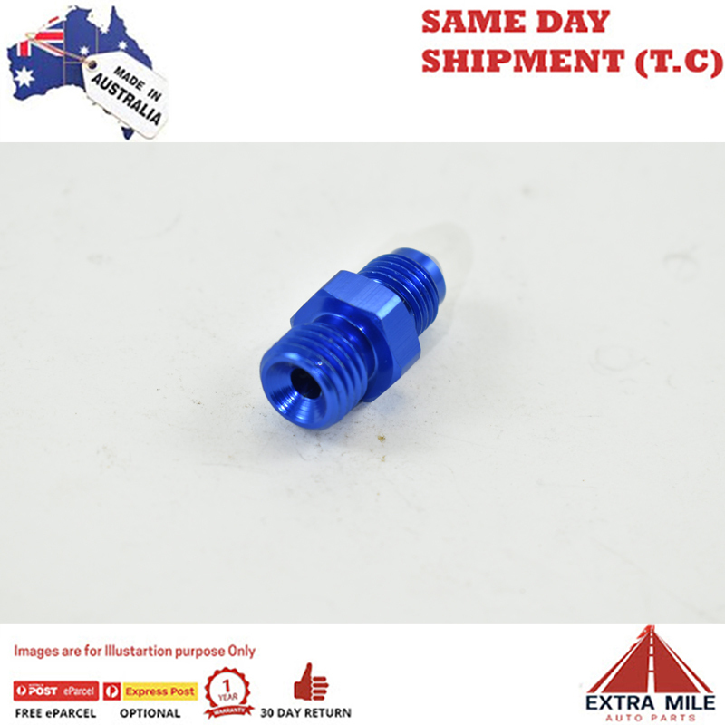 METRIC MALE M12x1.5 TO MALE FLARE AN -4 Blue