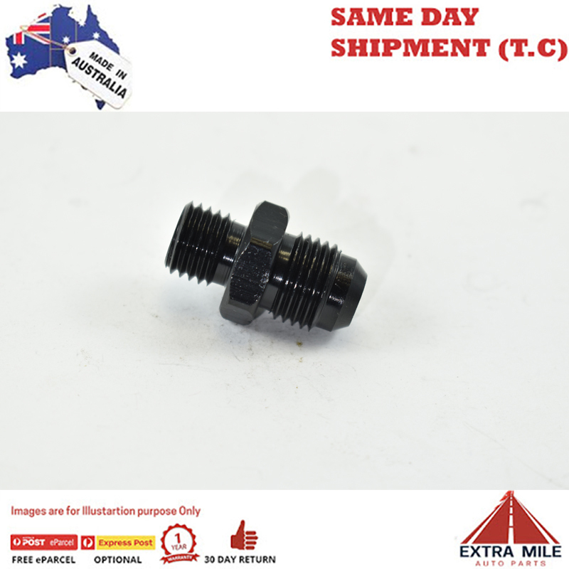 METRIC MALE TO MALE FLARE AN-6 BOSCH PUMP M12x1.5 Black