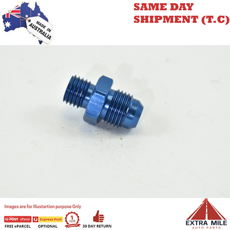 METRIC MALE TO MALE FLARE AN-6 BOSCH PUMP M12x1.5 Blue