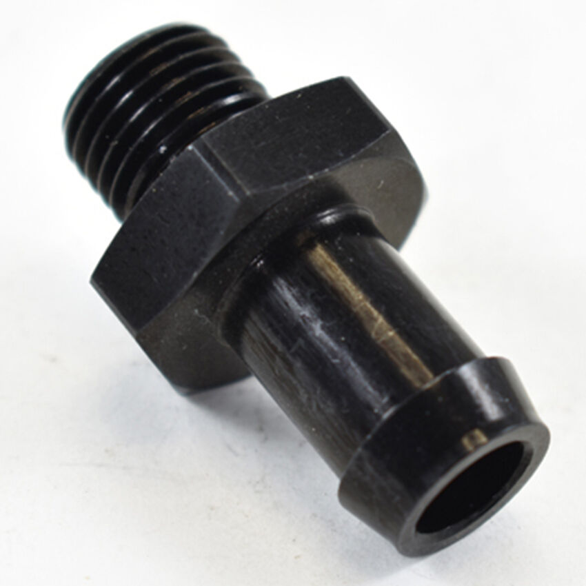 METRIC MALE M14X1.5 TO BARB 1/2 Black