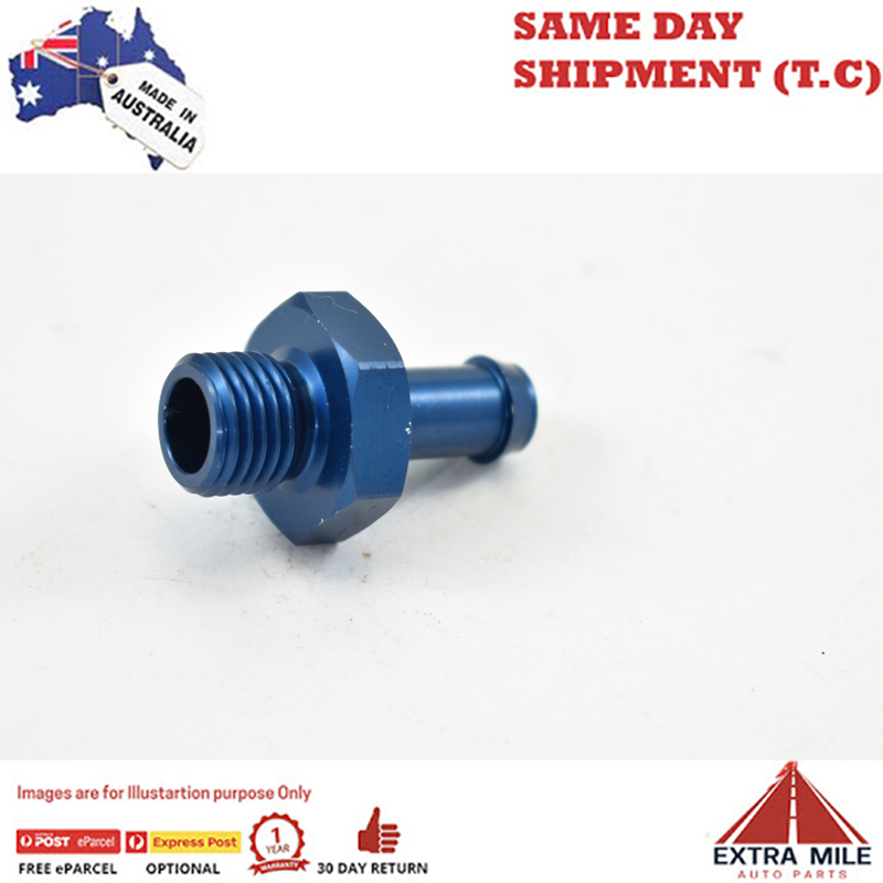 METRIC MALE M 14 X 1.5 TO BARB 3/8 Blue