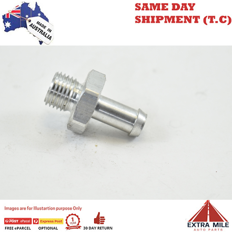 METRIC MALE M 14 X 1.5 TO BARB 3/8 White