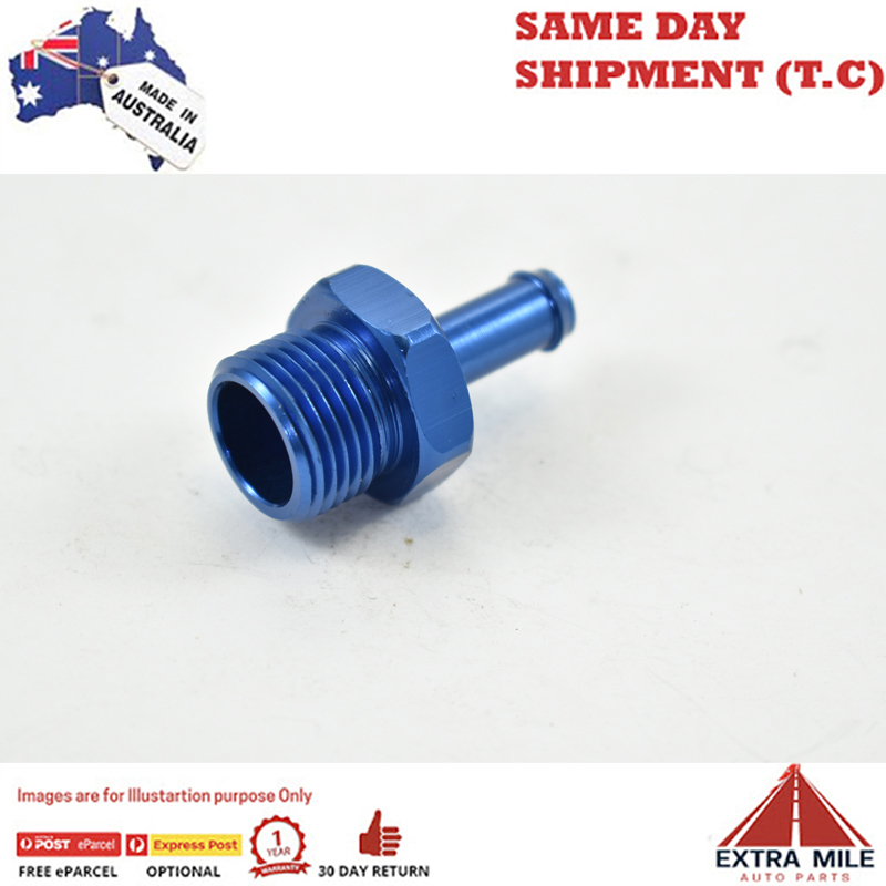 METRIC MALE M18X1.5 TO BARB 5/16 Blue