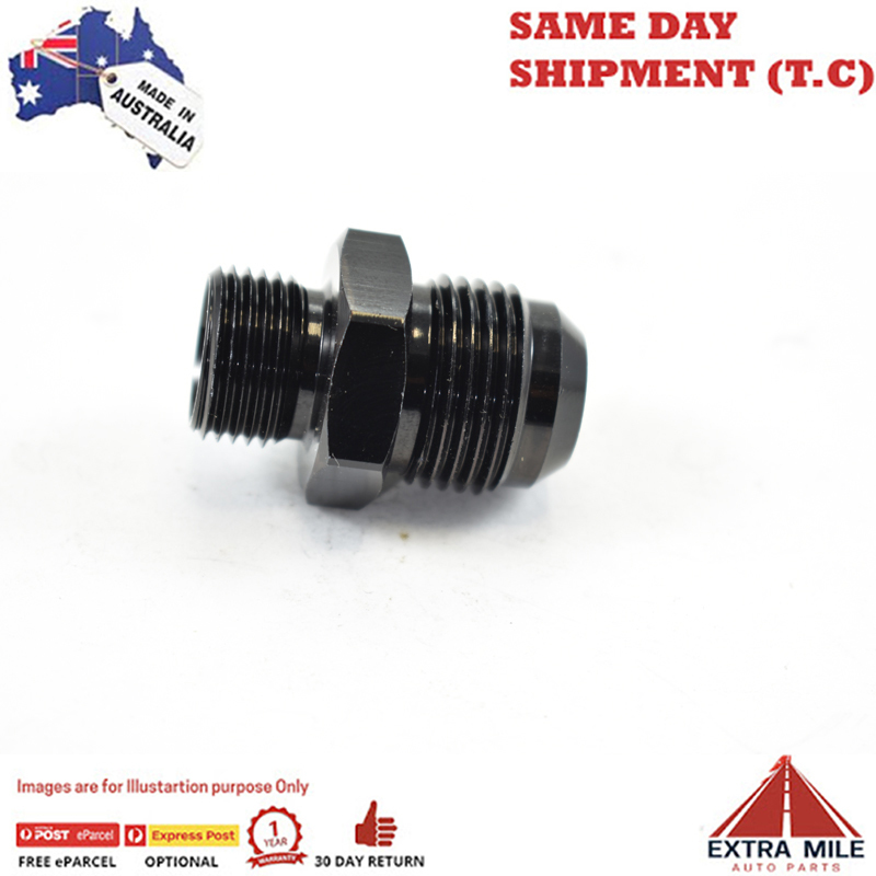 METRIC MALE TO MALE FLARE AN-10 BOSCH PUMP M18x1.5 Black