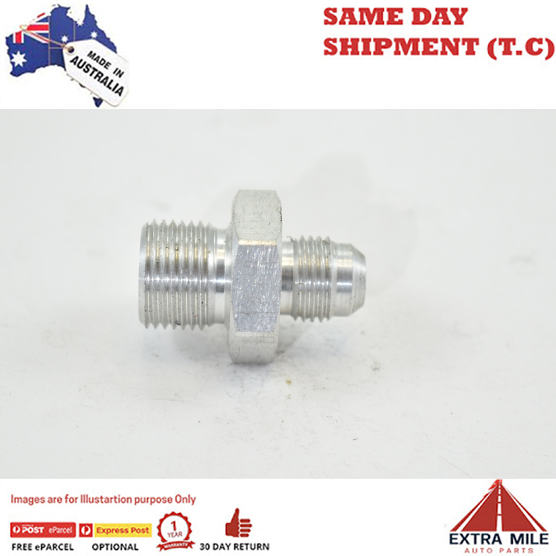 METRIC MALE M18x1.5 TO MALE FLARE AN-6 BOSCH PUMP White