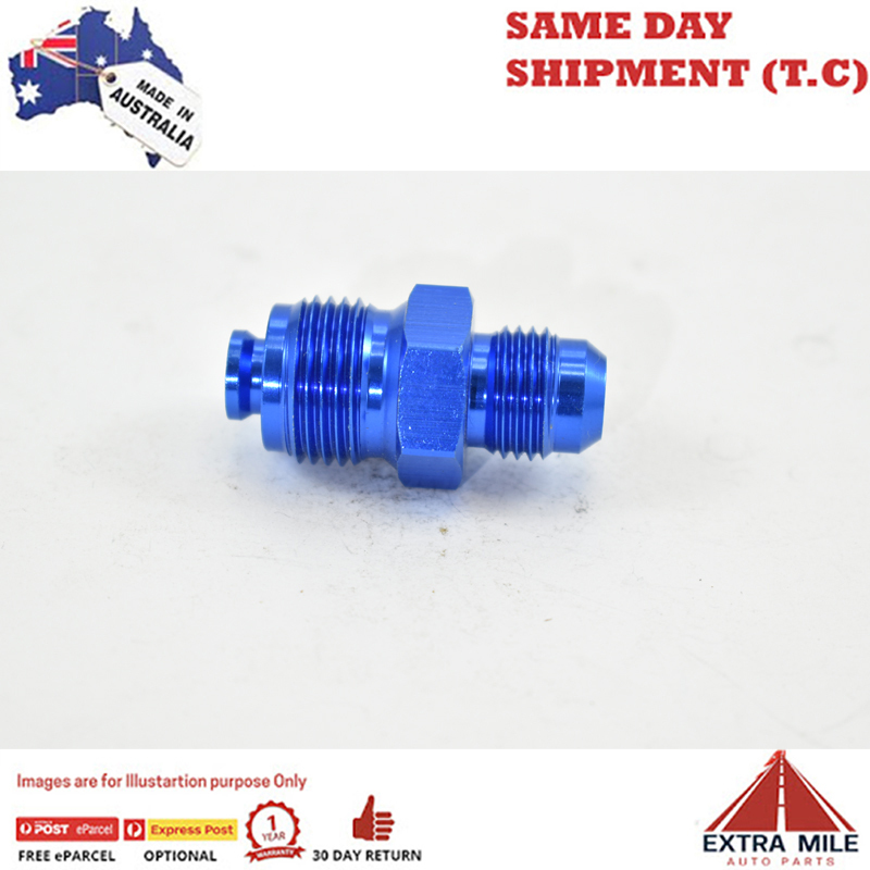 METRIC MALE M18x1.5 BUMP TUBE ADAPTER TO MALE FLARE AN-6 Blue